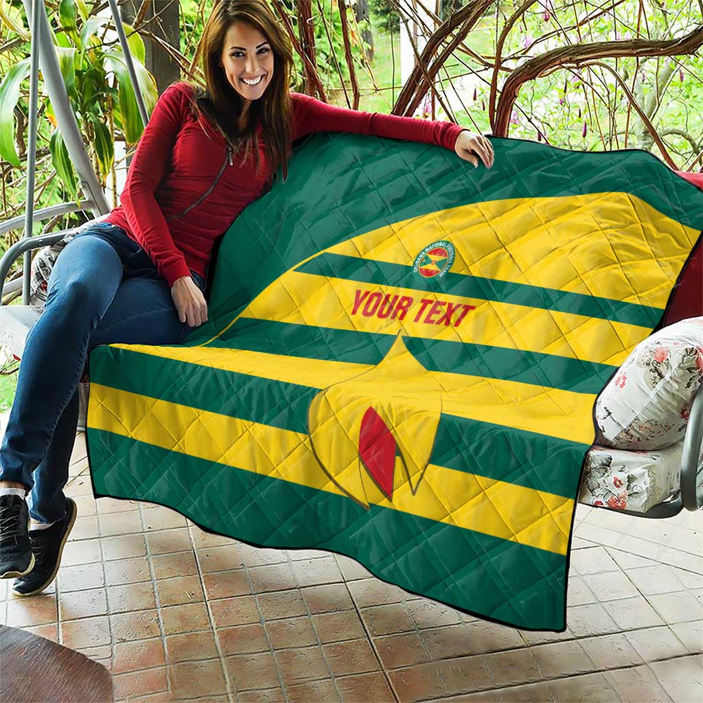 Custom Grenada Football Quilt Go Spice Boys Green Version