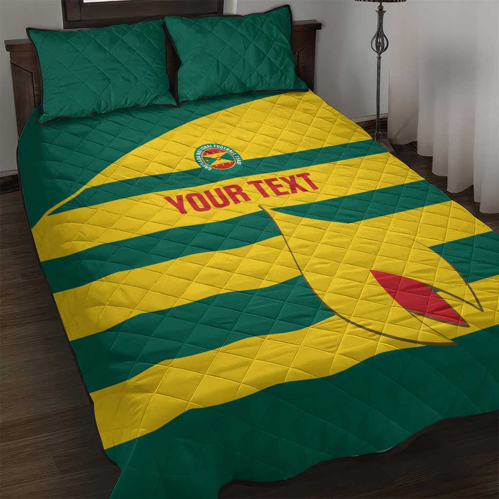 Custom Grenada Football Quilt Bed Set Go Spice Boys Green Version