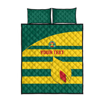 Custom Grenada Football Quilt Bed Set Go Spice Boys Green Version