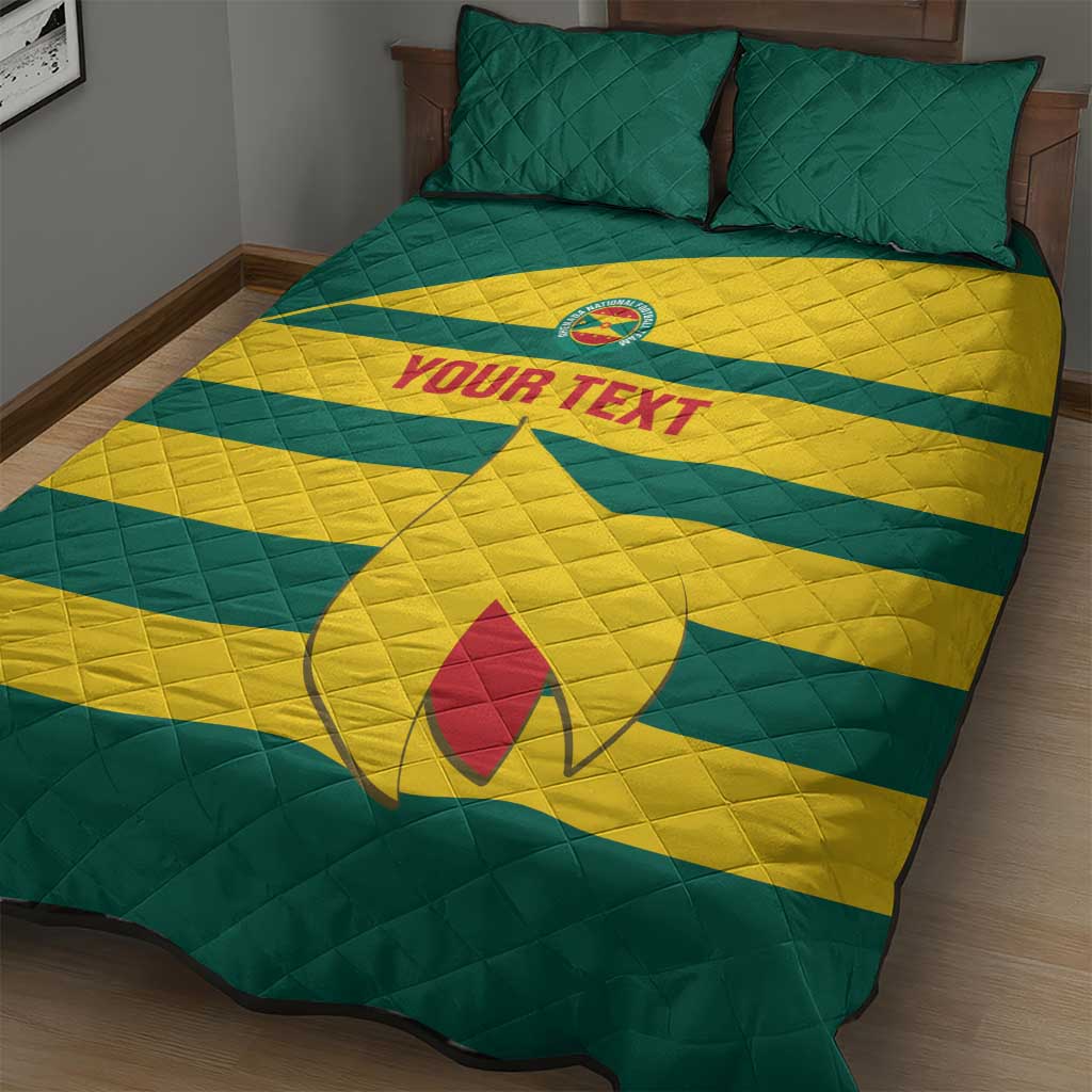 Custom Grenada Football Quilt Bed Set Go Spice Boys Green Version