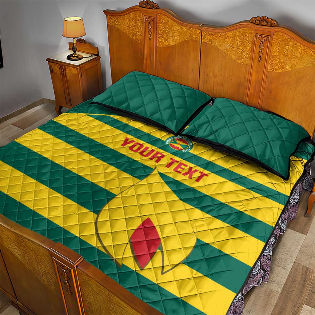 Custom Grenada Football Quilt Bed Set Go Spice Boys Green Version
