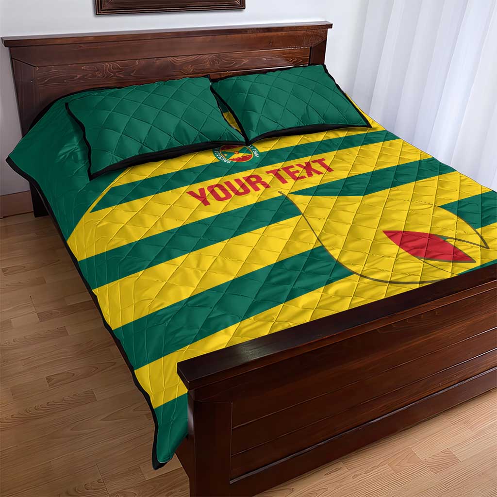 Custom Grenada Football Quilt Bed Set Go Spice Boys Green Version