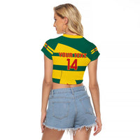 Custom Grenada Football Raglan Cropped T Shirt Go Spice Boys Green Version