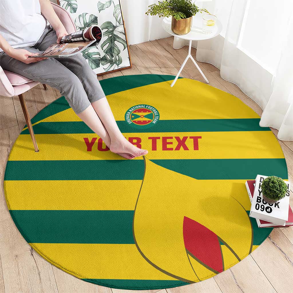 Custom Grenada Football Round Carpet Go Spice Boys Green Version