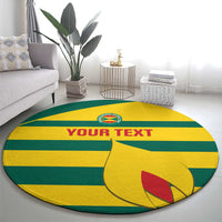 Custom Grenada Football Round Carpet Go Spice Boys Green Version