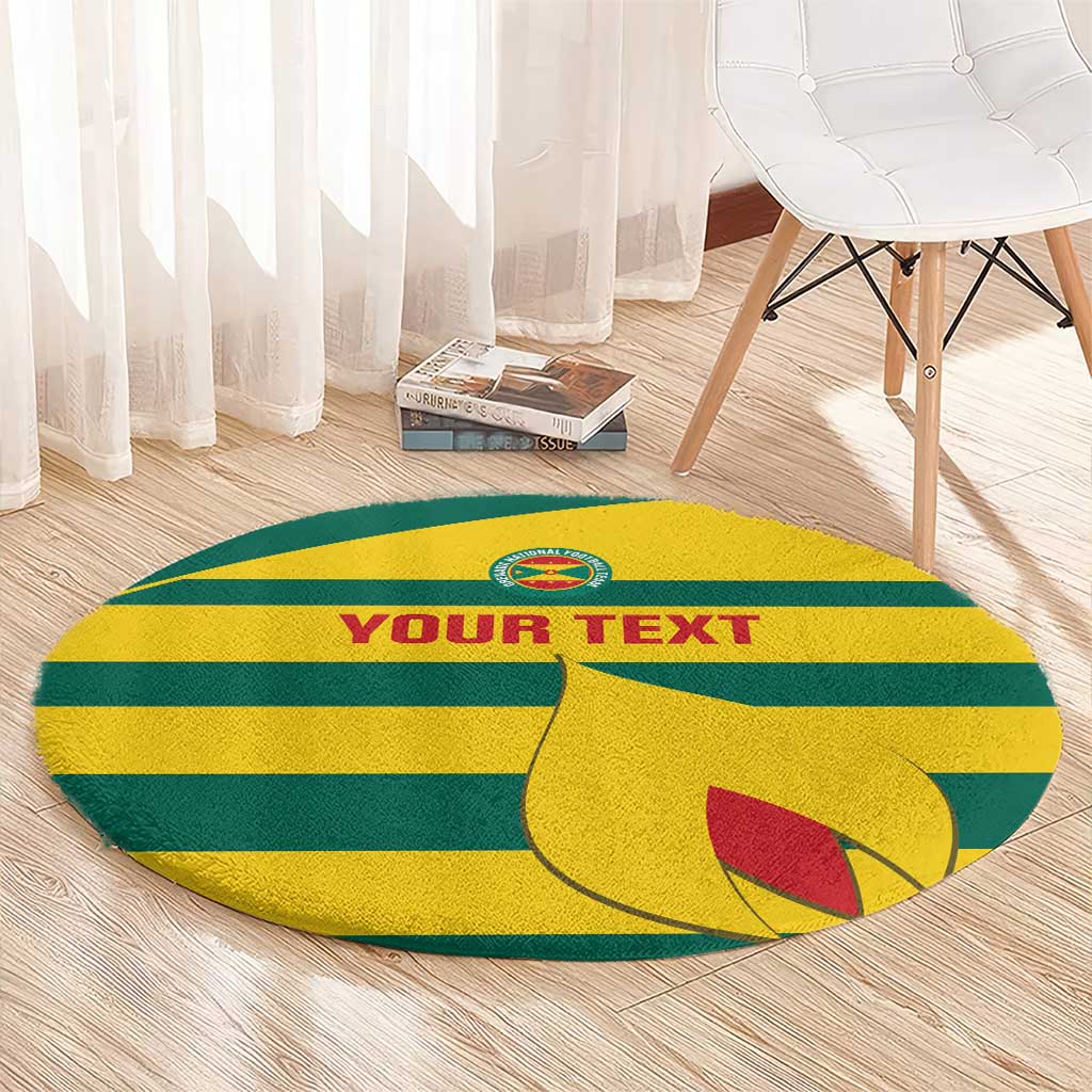 Custom Grenada Football Round Carpet Go Spice Boys Green Version