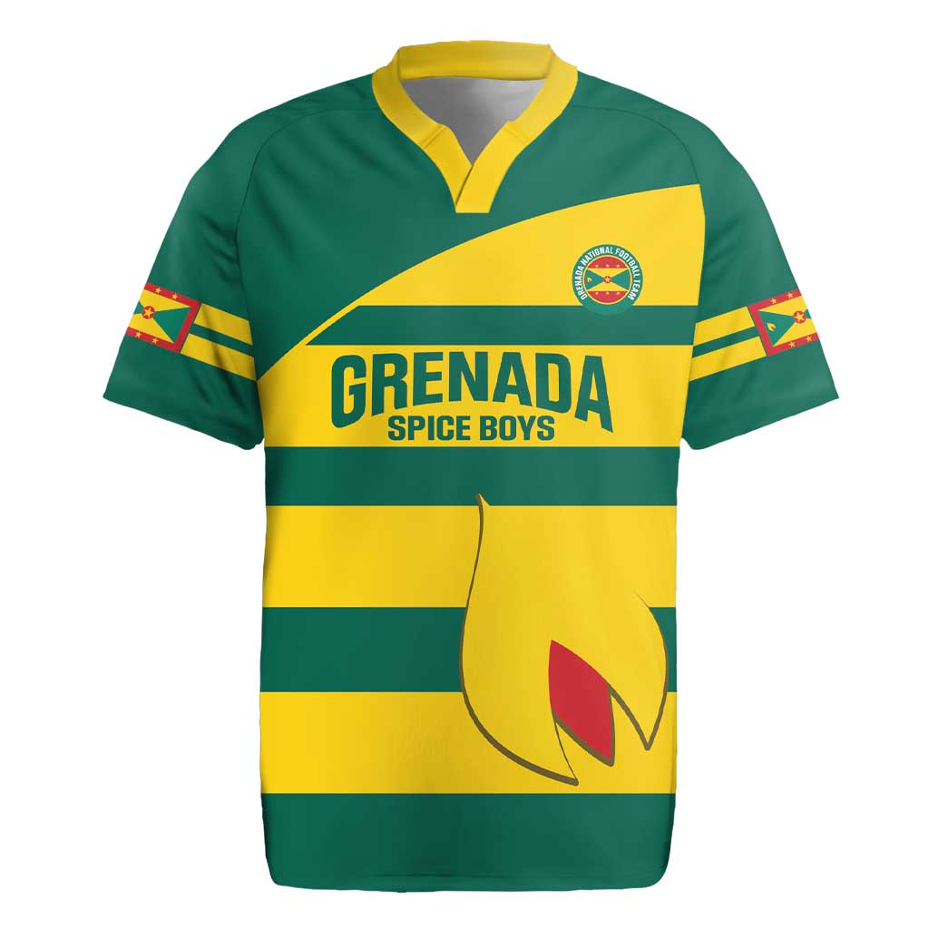 Custom Grenada Football Rugby Jersey Go Spice Boys Green Version