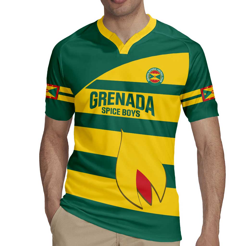 Custom Grenada Football Rugby Jersey Go Spice Boys Green Version