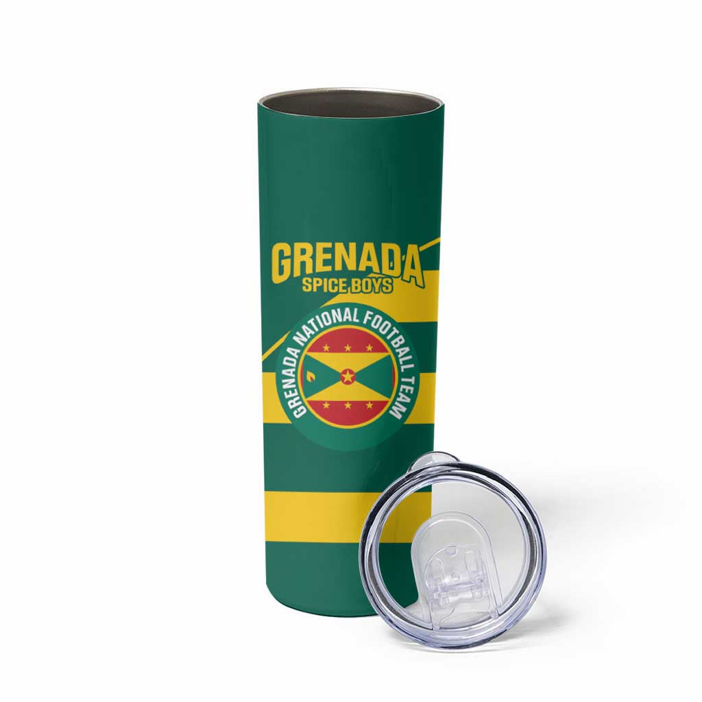 Custom Grenada Football Skinny Tumbler Go Spice Boys Green Version