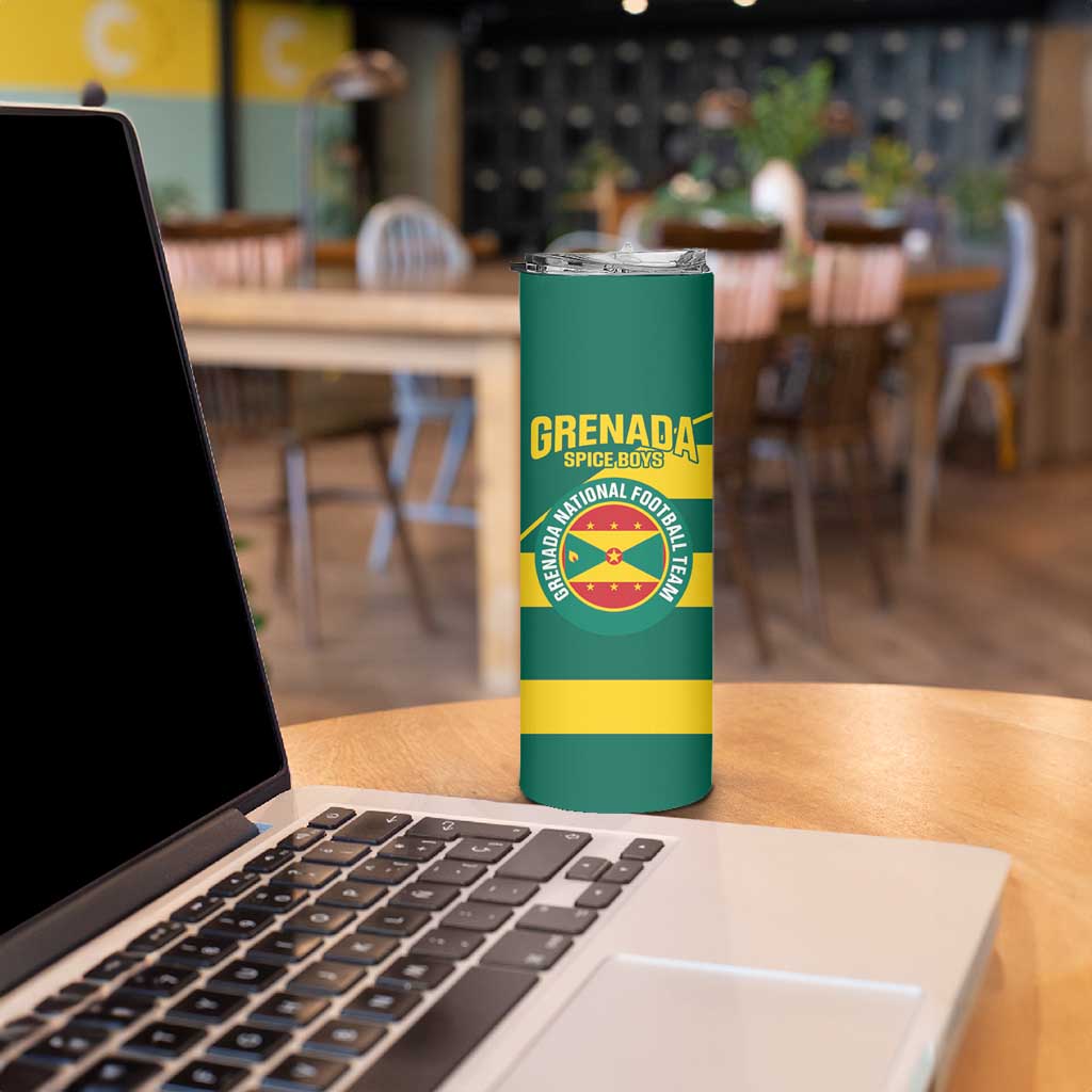 Custom Grenada Football Skinny Tumbler Go Spice Boys Green Version