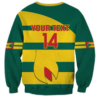 Custom Grenada Football Sweatshirt Go Spice Boys Green Version