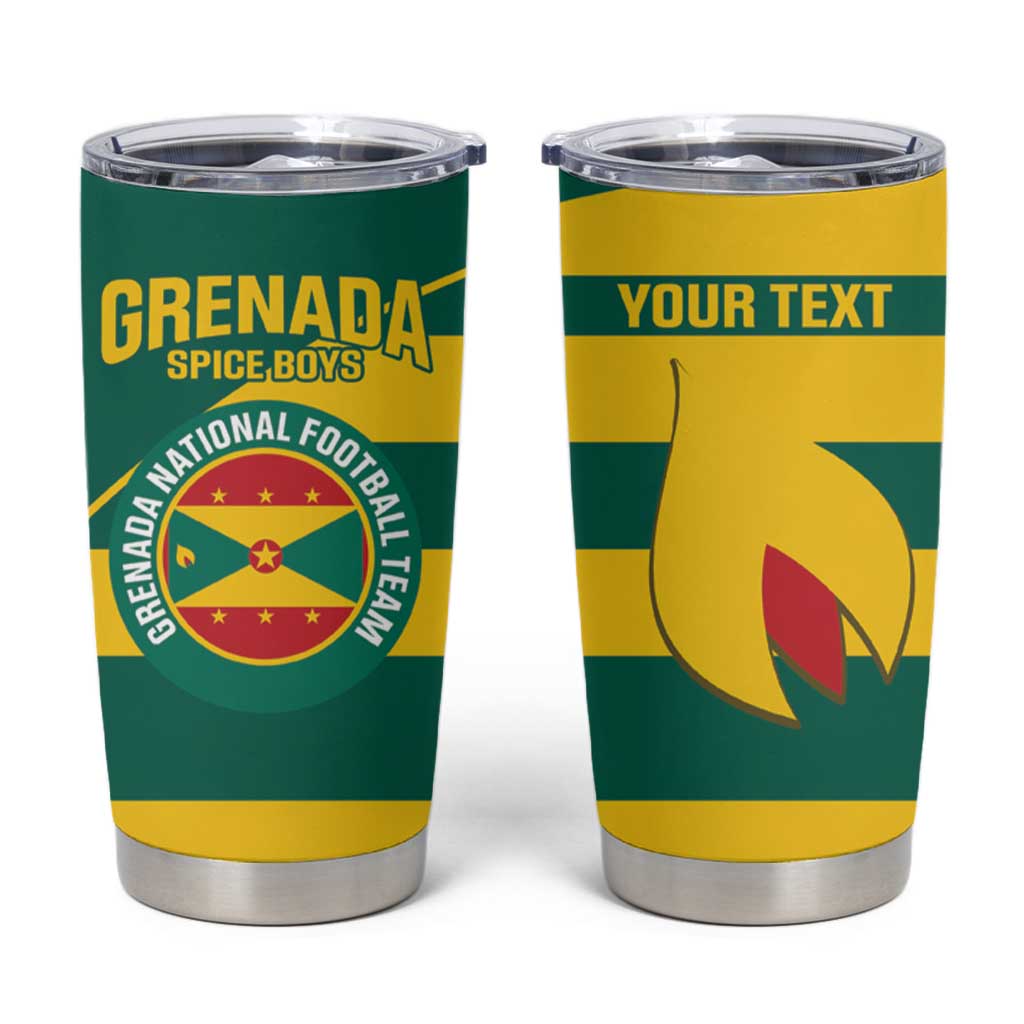 Custom Grenada Football Tumbler Cup Go Spice Boys Green Version