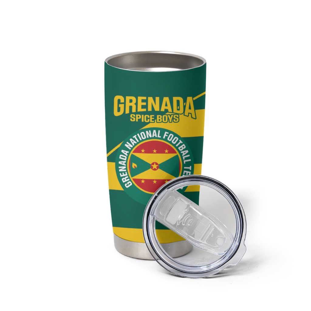 Custom Grenada Football Tumbler Cup Go Spice Boys Green Version
