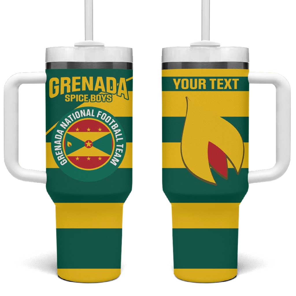 Custom Grenada Football Tumbler With Handle Go Spice Boys Green Version
