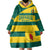 Custom Grenada Football Wearable Blanket Hoodie Go Spice Boys Green Version
