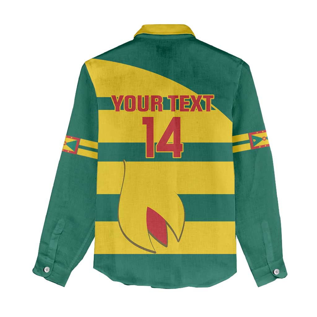 Custom Grenada Football Women Casual Shirt Go Spice Boys Green Version
