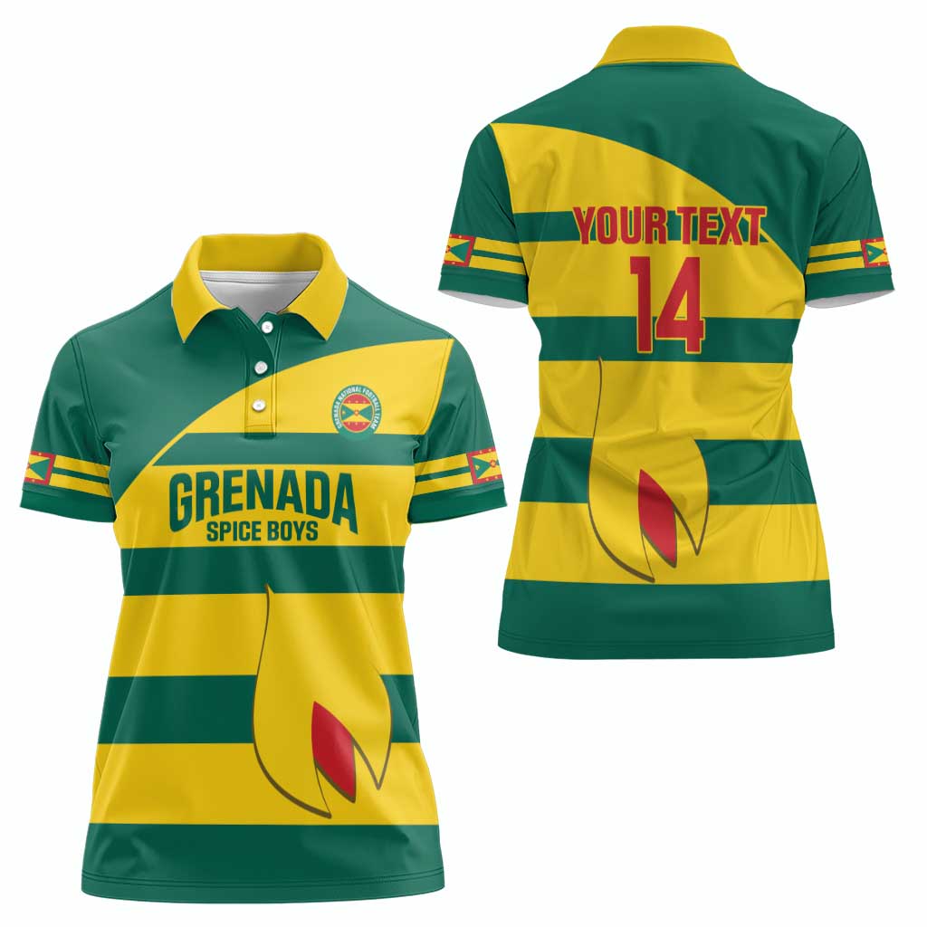 Custom Grenada Football Women Polo Shirt Go Spice Boys Green Version
