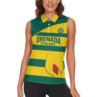 Custom Grenada Football Women Sleeveless Polo Shirt Go Spice Boys Green Version