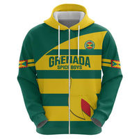 Custom Grenada Football Zip Hoodie Go Spice Boys Green Version