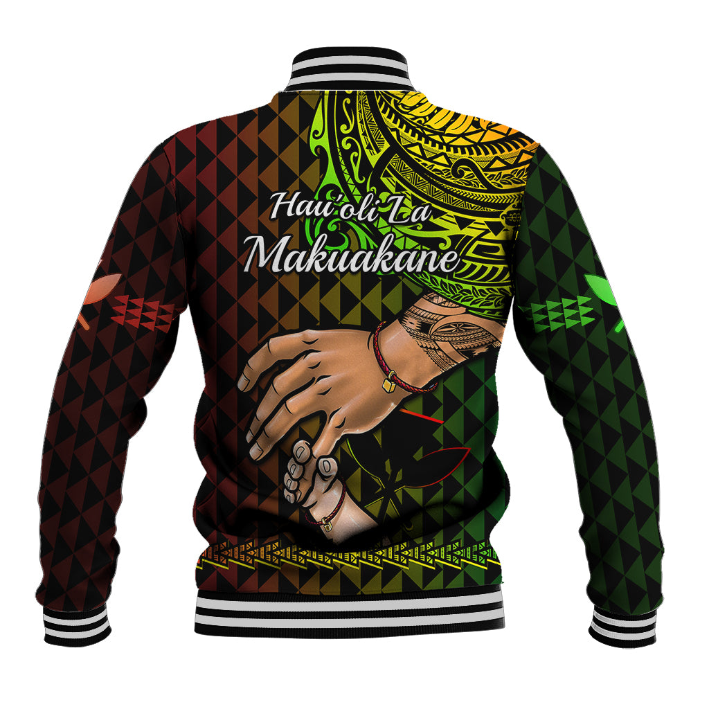 Polynesian Pride Father Day Hawaii Baseball Jacket Kanaka Kakau Hauoli La Makuakane - Wonder Print Shop