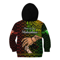 Polynesian Pride Father Day Hawaii Kid Hoodie Kanaka Kakau Hauoli La Makuakane - Wonder Print Shop