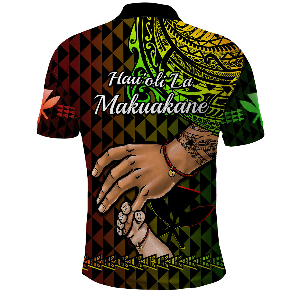 Polynesian Pride Father Day Hawaii Polo Shirt Kanaka Kakau Hauoli La Makuakane - Wonder Print Shop