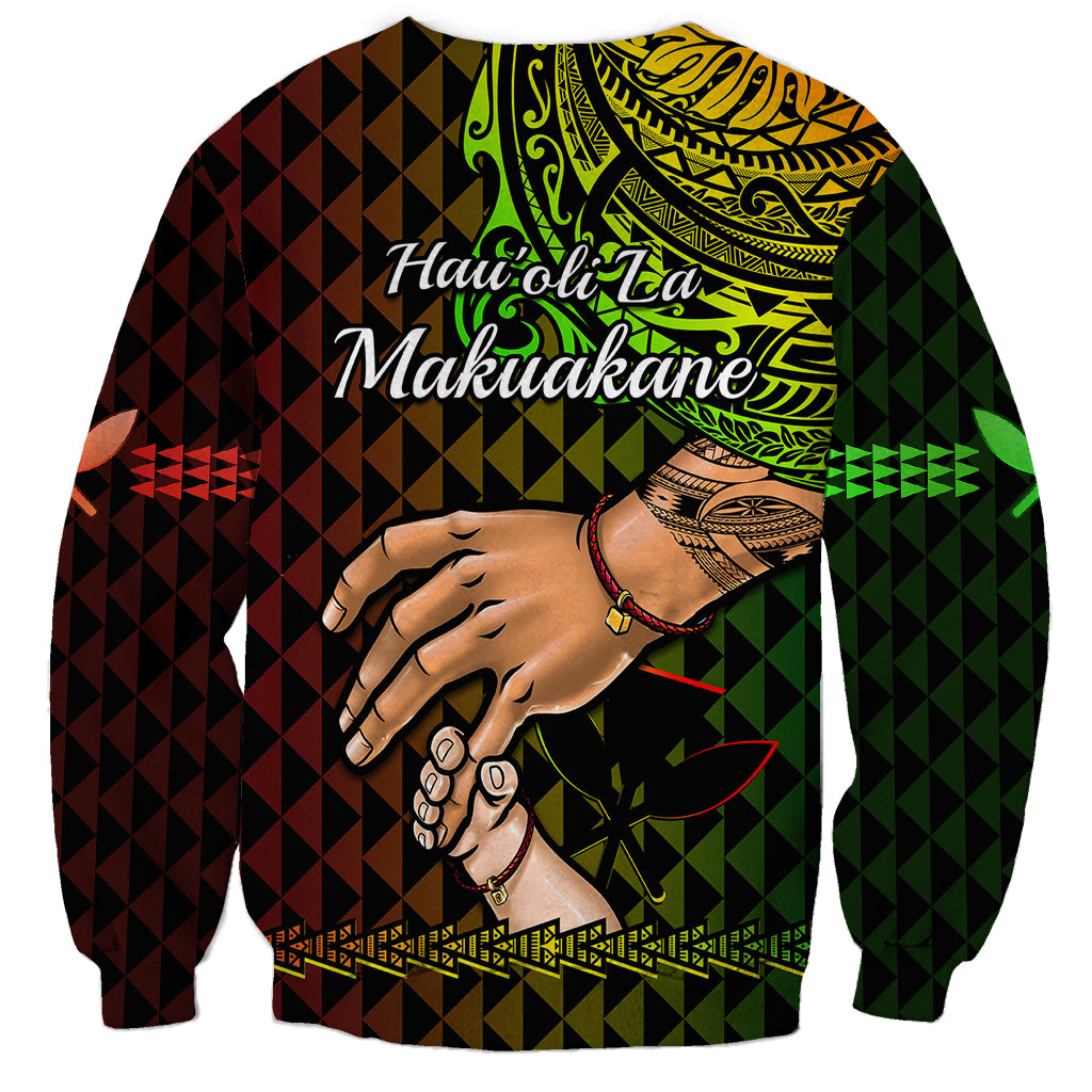 Polynesian Pride Father Day Hawaii Sweatshirt Kanaka Kakau Hauoli La Makuakane - Wonder Print Shop