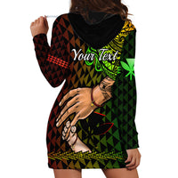 Personalised Father Day Hawaii Hoodie Dress Kanaka Kakau Hauoli La Makuakane - Wonder Print Shop