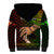 Personalised Father Day Hawaii Sherpa Hoodie Kanaka Kakau Hauoli La Makuakane - Wonder Print Shop