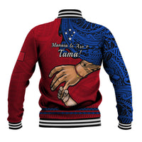 Polynesian Pride Father Day Samoa Baseball Jacket Manuia le Aso Sa o Tama Red Version - Wonder Print Shop