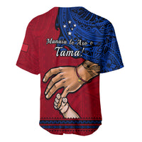 Polynesian Pride Father Day Samoa Baseball Jersey Manuia le Aso Sa o Tama Red Version - Wonder Print Shop