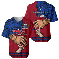 Polynesian Pride Father Day Samoa Baseball Jersey Manuia le Aso Sa o Tama Red Version - Wonder Print Shop