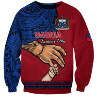 Polynesian Pride Father Day Samoa Sweatshirt Manuia le Aso Sa o Tama Red Version - Wonder Print Shop