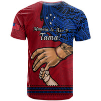 Polynesian Pride Father Day Samoa T Shirt Manuia le Aso Sa o Tama Red Version - Wonder Print Shop