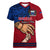 Polynesian Pride Father Day Samoa Women V Neck T Shirt Manuia le Aso Sa o Tama Red Version - Wonder Print Shop