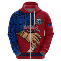 Personalised Father Day Samoa Hoodie Manuia le Aso Sa o Tama Red Version - Wonder Print Shop
