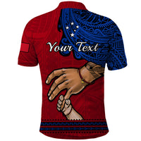 Custom Father Day Samoa Polo Shirt Manuia le Aso Sa o Tama Red Version - Wonder Print Shop