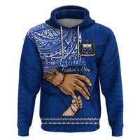 Polynesian Pride Father Day Samoa Hoodie Manuia le Aso Sa o Tama Blue Version - Wonder Print Shop