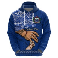 Polynesian Pride Father Day Samoa Hoodie Manuia le Aso Sa o Tama Blue Version - Wonder Print Shop