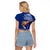 Polynesian Pride Father Day Samoa Raglan Cropped T Shirt Manuia le Aso Sa o Tama Blue Version - Wonder Print Shop