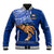 Personalised Father Day Samoa Baseball Jacket Manuia le Aso Sa o Tama Blue Version - Wonder Print Shop