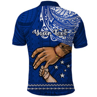 Custom Father Day Samoa Polo Shirt Manuia le Aso Sa o Tama Blue Version - Wonder Print Shop