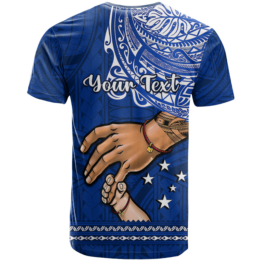 Personalised Father Day Samoa T Shirt Manuia le Aso Sa o Tama Blue Version - Wonder Print Shop