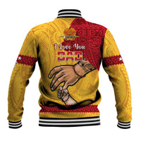 Polynesian Pride Father Day Papua New Guinea Baseball Jacket PNG I Love You Dad Yellow Version - Wonder Print Shop