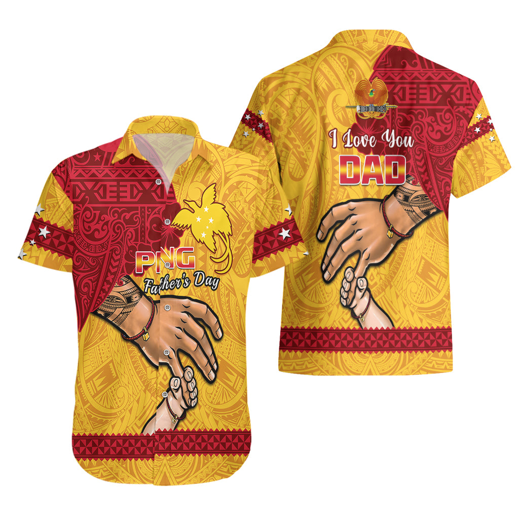 Polynesian Pride Father Day Papua New Guinea Hawaiian Shirt PNG I Love You Dad Yellow Version - Wonder Print Shop