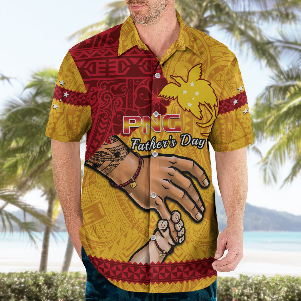 Polynesian Pride Father Day Papua New Guinea Hawaiian Shirt PNG I Love You Dad Yellow Version - Wonder Print Shop