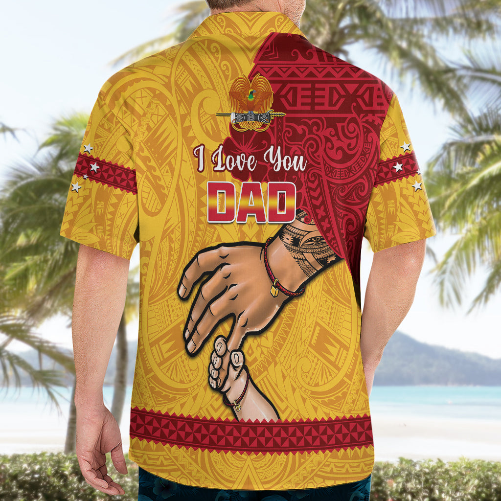 Polynesian Pride Father Day Papua New Guinea Hawaiian Shirt PNG I Love You Dad Yellow Version - Wonder Print Shop