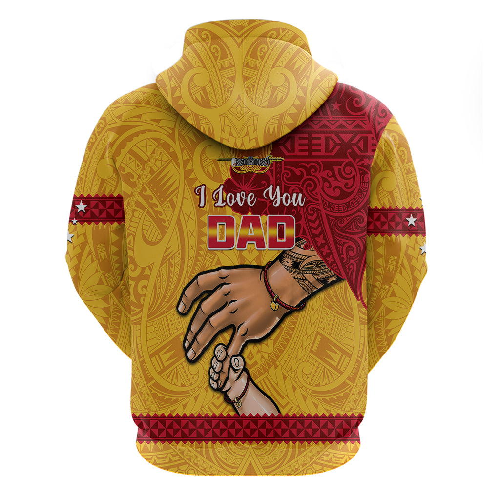 Polynesian Pride Father Day Papua New Guinea Hoodie PNG I Love You Dad Yellow Version - Wonder Print Shop