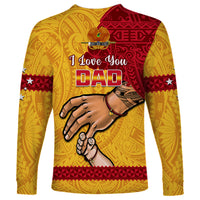 Polynesian Pride Father Day Papua New Guinea Long Sleeve Shirt PNG I Love You Dad Yellow Version - Wonder Print Shop