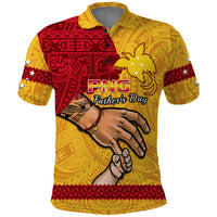 Polynesian Pride Father Day Papua New Guinea Polo Shirt PNG I Love You Dad Yellow Version - Wonder Print Shop